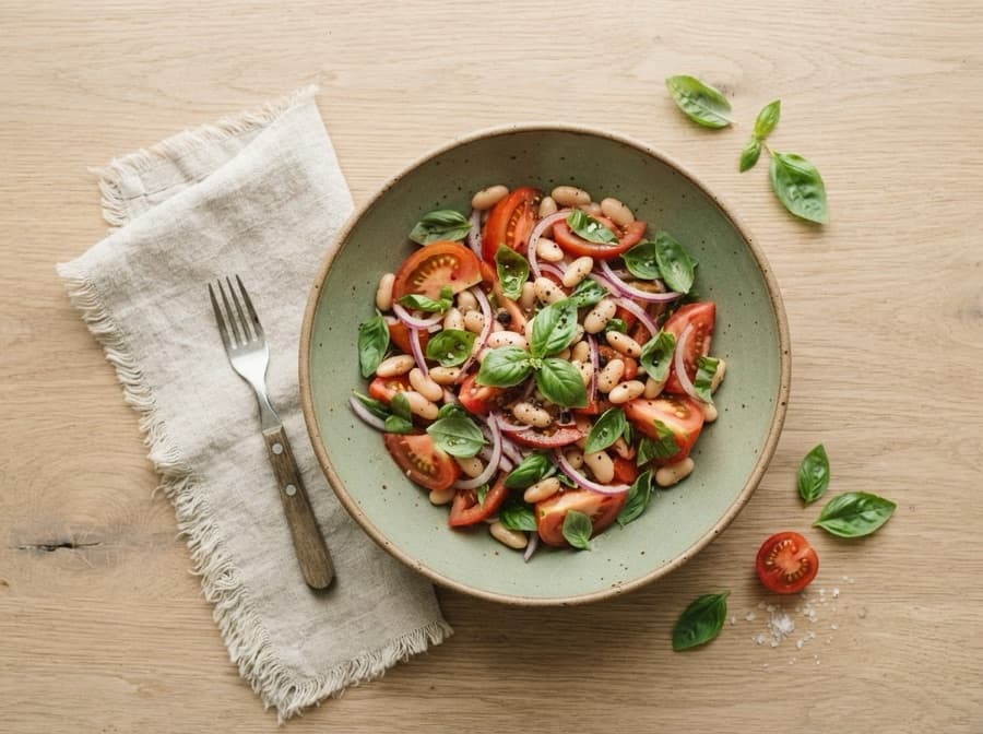 Tomato and White Bean Salad with Basil