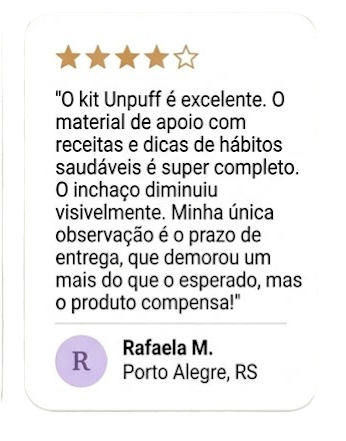 Depoimento de uma cliente do Unpuff